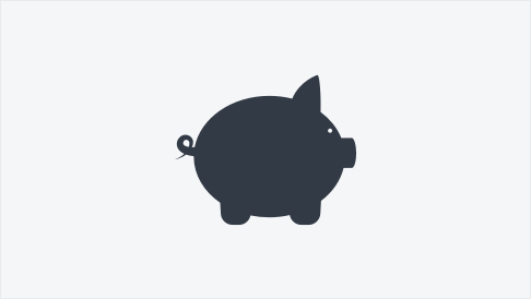 Simple graphic illustration of a piggy bank
